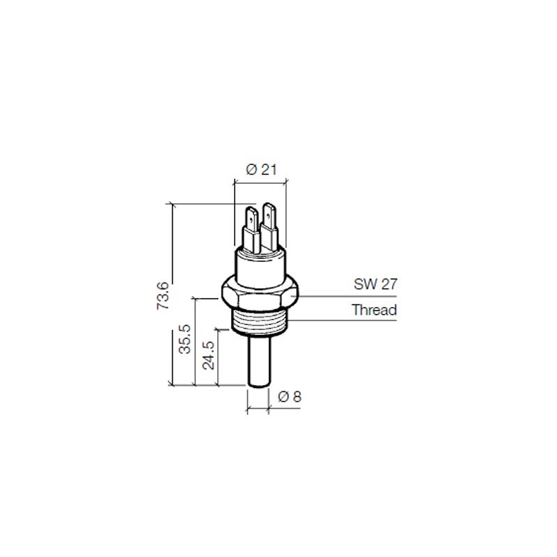 VDO Temperature switch 96°C - M22