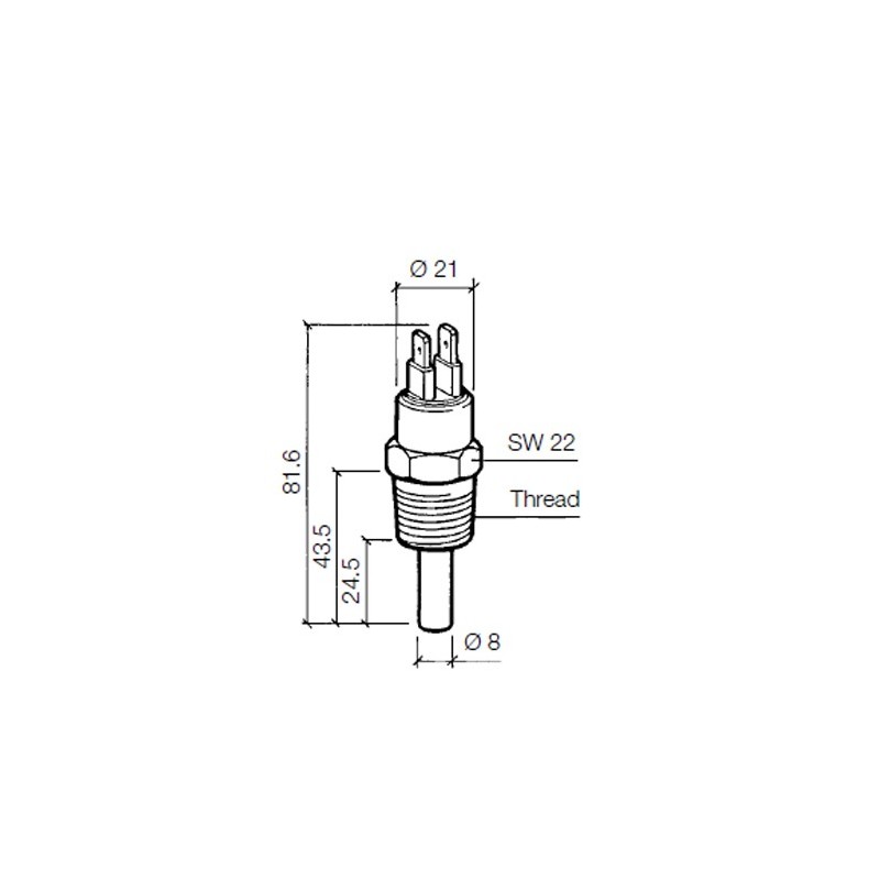 VDO Temperature switch 96°C - 1/2-14 NPTF