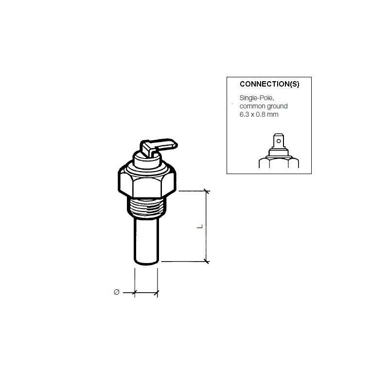 VDO Kühlmitteltemperatursensor 120°C - 1/4-18 NPTF