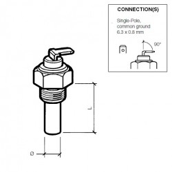 VDO Olie Temperatuursensor 150°C - M14