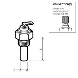 VDO Coolant temperature sender 120°C - M16