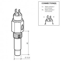 VDO Coolant temperature sender 120°C - 1/2-14 NPTF