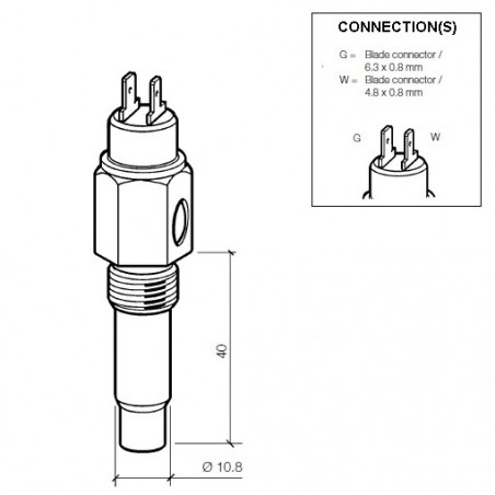 VDO Kühlmitteltemperatursensor 120°C - M14