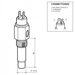 VDO Coolant temperature sender 120°C - M14