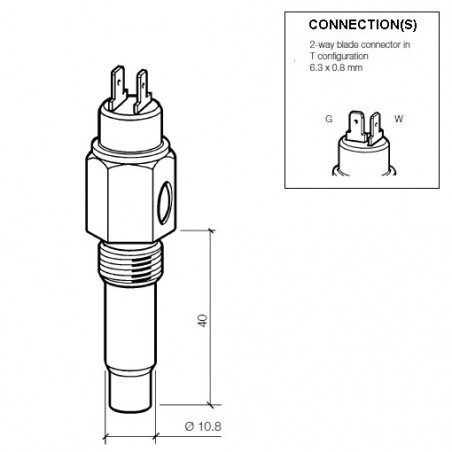 VDO Koelwatersensor 120°C - M14