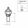 VDO Coolant temperature sender 130°C - M14