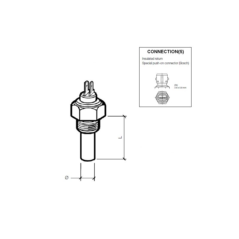 VDO Coolant temperature sender 140°C - M14