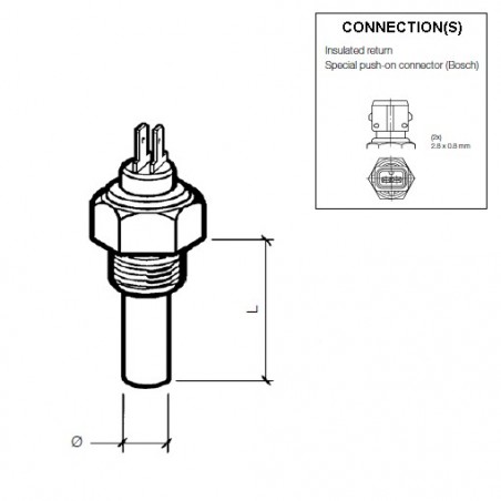 VDO Koelwatersensor 140°C - M14