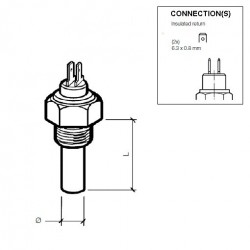 10 Pieces VDO Coolant temperature sender 120°C - 3/8-18 NPTF