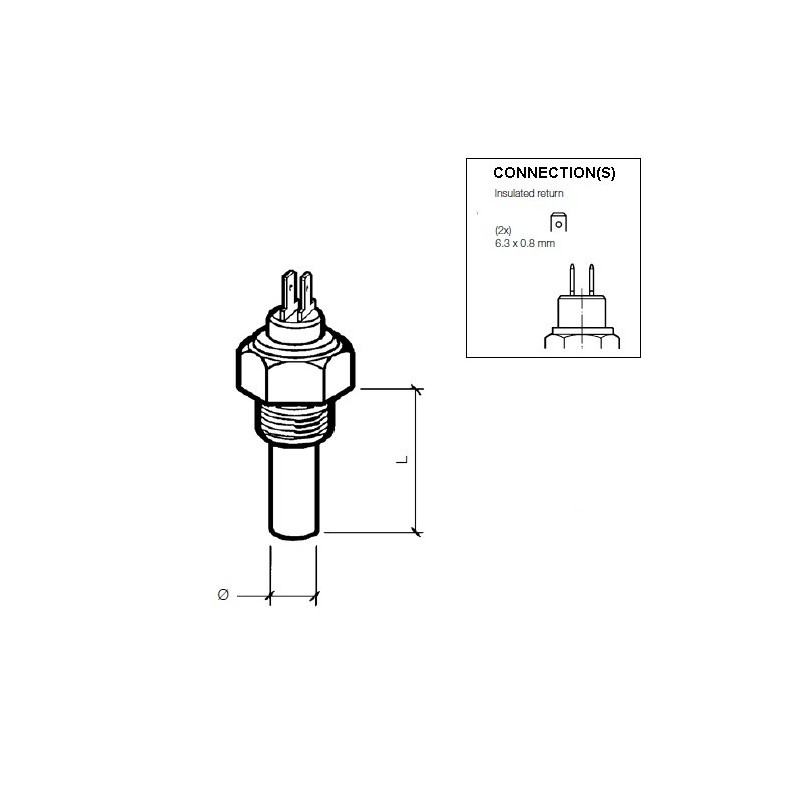 10 Pieces VDO Coolant temperature sender 120°C - 3/8-18 NPTF